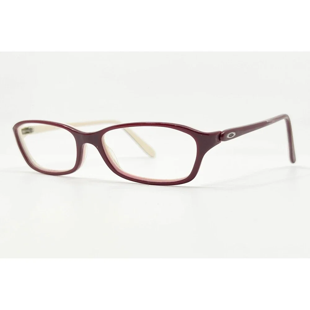 Oakley Cherries Jubilee Eyeglasses Womens Burgundy Cream Rectangular 49-16-130
